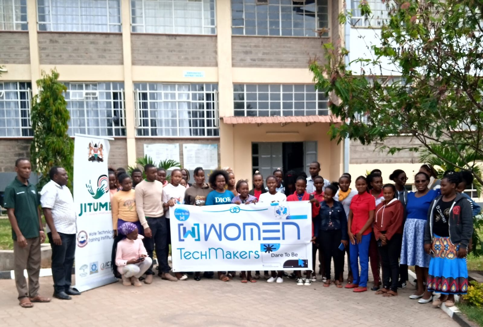Launch event for Google Women Tech makers - Makueni at Wote Technical Training Institute. Empowerment program for girls with technology skills for innovations of solutions to local problems